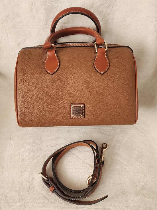 Dooney & Bourke Handbags - Dooney & Bourke Caramel Pebble Grain Satchel